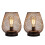 2 Metal Table Lamp Battery Powered Cordless Lights 2