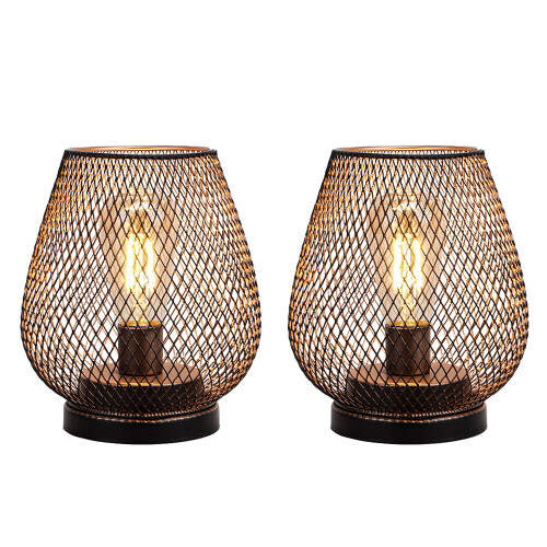 2 Metal Table Lamp Battery Powered Cordless Lights 1