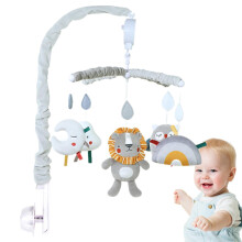 Musical Cot Mobile For Babies 012 Months, Music And Dolls, Easy Install Bed Decor, Soft Cover For Children's Room