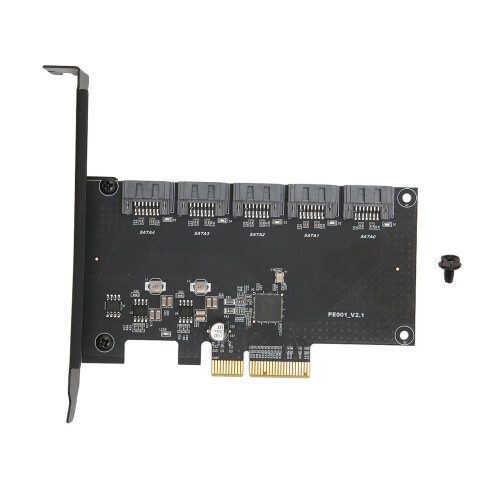 SATA Controller Expansion Card, PCIe 4.0 Interface With 6Gbps Speed And RAID Capability, Compatible With Windows 7 Universal Installation Solution