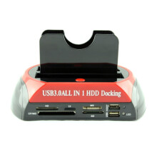 Dual Bay HDD Docking Station USB 3.0 IDE For 2.5/3.5 Inch External Hard Drives AllInOne UK Plug