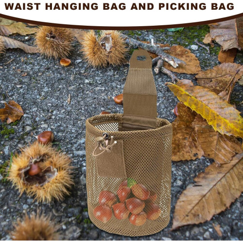 Foldable Belt Drawstring Organizer Khaki QuickRelease Pouch LargeCapacity Hiking Recovery Utility Tool Airsoft Pouch 2