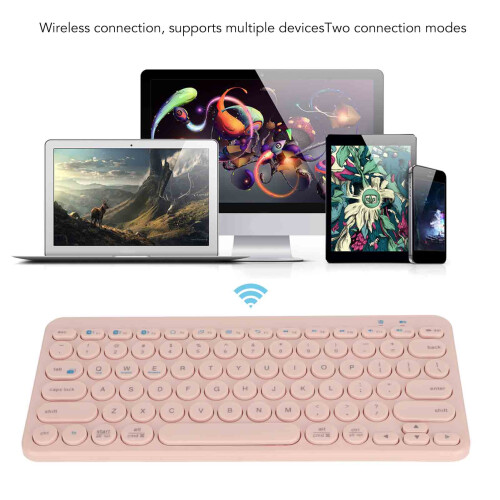 Compact Bluetooth Retro Keyboard 78 Keys Quiet Ideal for Office 2