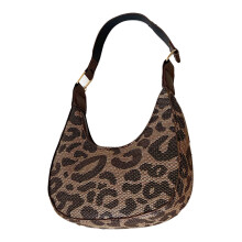 Elegante borsa sottobraccio da donna, borsa a mezzaluna con design elegante e 2 opzioni di tracolla, borsa a tracolla versatile in PU, borsa a