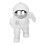 Schwebender Astronaut-Anhänger Silberne Maske 4,5x8 cm 16