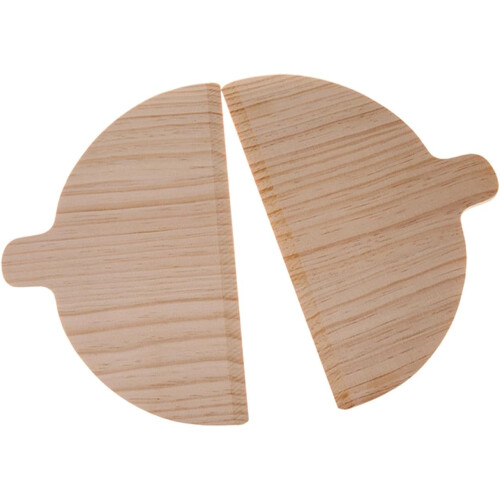 2 Pieces Wooden Pizza Peel Paddle Half Circular Design for Baking and Versatile Kitchen Use 2