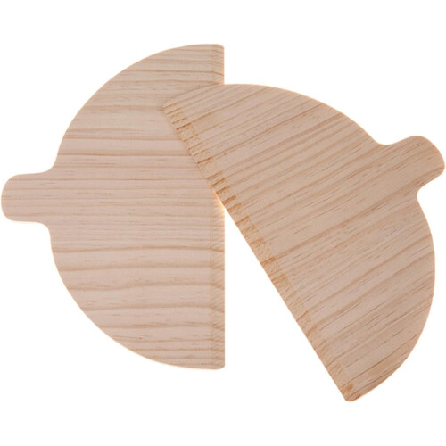 2 Pieces Wooden Pizza Peel Paddle Half Circular Design for Baking and Versatile Kitchen Use 1