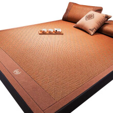 Cooling Summer Sleeping Mat, Foldable, Durable, Carbonized Bamboo, Ice Silk, DoubleSided, 1.8*2.0m