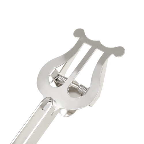 Clarinet Marching Lyre Iron Adjustable Trumpet Rustproof Music Clip Silver