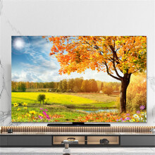 65 Inch TV Screen Protector with 3D Autumn Landscape, Dust Cover, Universal Elastic Breathable Fabric