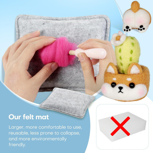 Needle Felting Starter Kits With Felting Needle Instructions  Wool 1