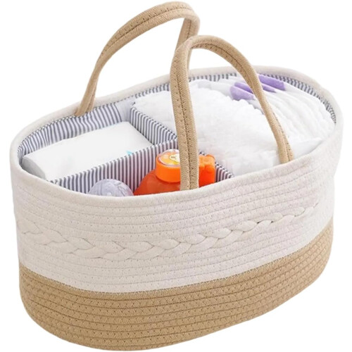 Lightweight Nappy Storage Solution Removable Portable Carry Basket Compact Diaper Organizer Travel Friendly 2