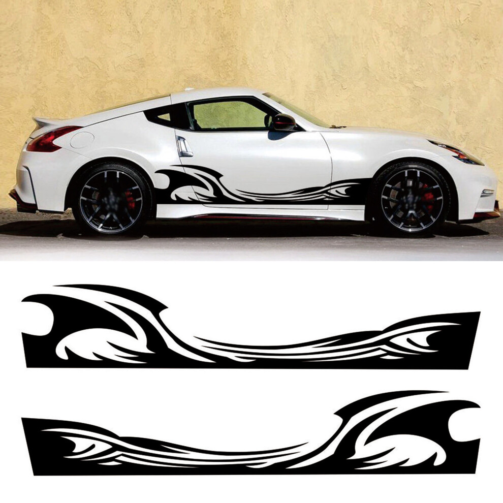Flame Graphics Car Side Stickers Vinyl Decal For Suv Truck Black/Red/White 8751373744863