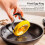 2 Pcs Silicone Egg Ring Set Yellow Non Stick Round Egg Shapers Heat Resistant 5