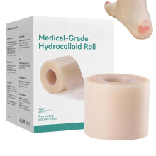 Hydrocolloid Roll Bandage 16.4ft Waterproof Dressing Pad for Burns Blisters Custom Cut Outdoor Use