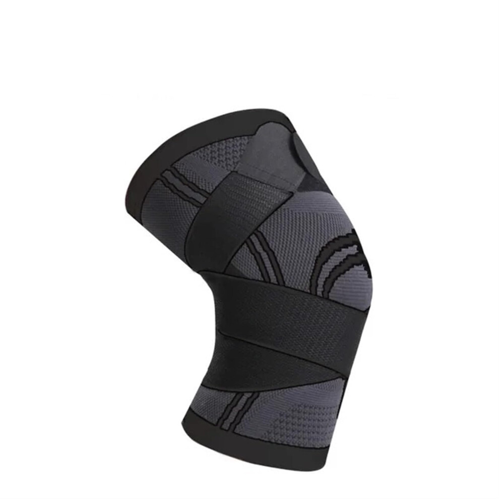 Compression Knee Brace Men's Elastic Knee Support Pad For Sports, Volleyball, Basketball, Cycling Grey 3XL 9189345365027