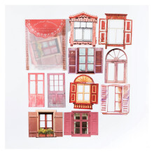 Vintage Aesthetic Scrapbook Kit 10 Pieces Paper, DieCut Stickers, DIY Materials