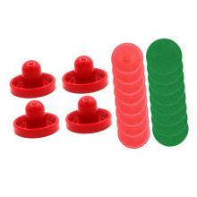 1 Set of Accessories with Red Pucks, Felt Pads, and Red Balls for Leisure Fun at Carnival