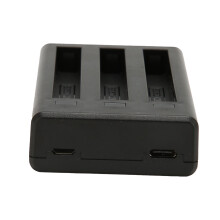 Chargeur de batterie pour caméra avec 3 piles de 1700mAh et câble Type C