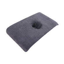 Massage Table Towel Spa Bed Head Curtain Pad Comfortable Fleece Face Pillow Towel with Face Breathing Hole Grey