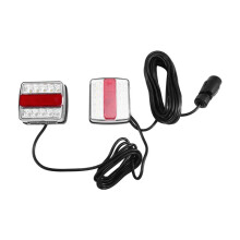 12V Universal 7Pin Rear Combination Towing Tail Light 10m Cable LED Trailer Brake Stop Lamp License Plate Reflector