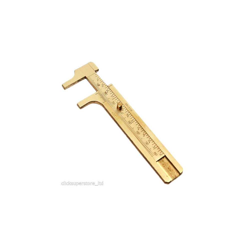 100Mm Mini Brass Vernier Caliper Gauge Jeweller Measuring Tool S85 9382693748300