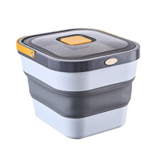 Foldable Dog Food Storage Containers With Lid Pet Food Bin Container Foldable Food Box For Treats Yellow