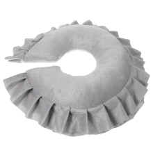 Face Cushion for Massage Table Cushion with Face Down Headrest Whip Bed Seat Cushion Massage Cushion Salon Body Cushion Cover Grey Crystal Velvet