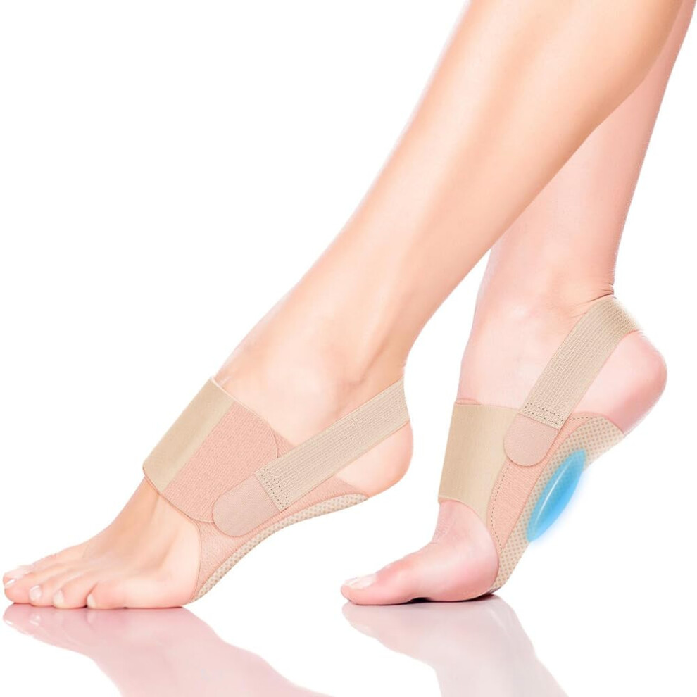 Arch Support Brace for Plantar Fasciitis, Drop Foot Brace with Adjustable Bands