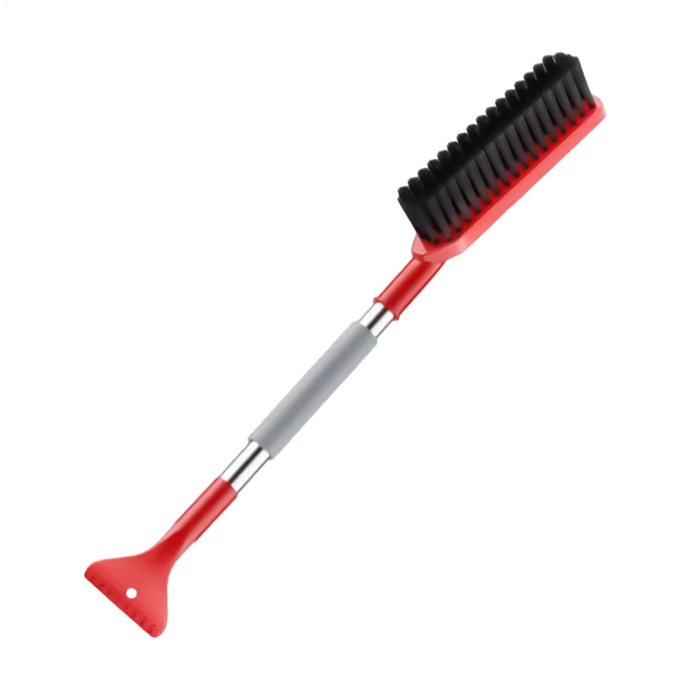 Snow Brush For Car Suv Truck With Ice Scraper, Long Handle Grip, Paintsafe Bristles, Red 9347817079098