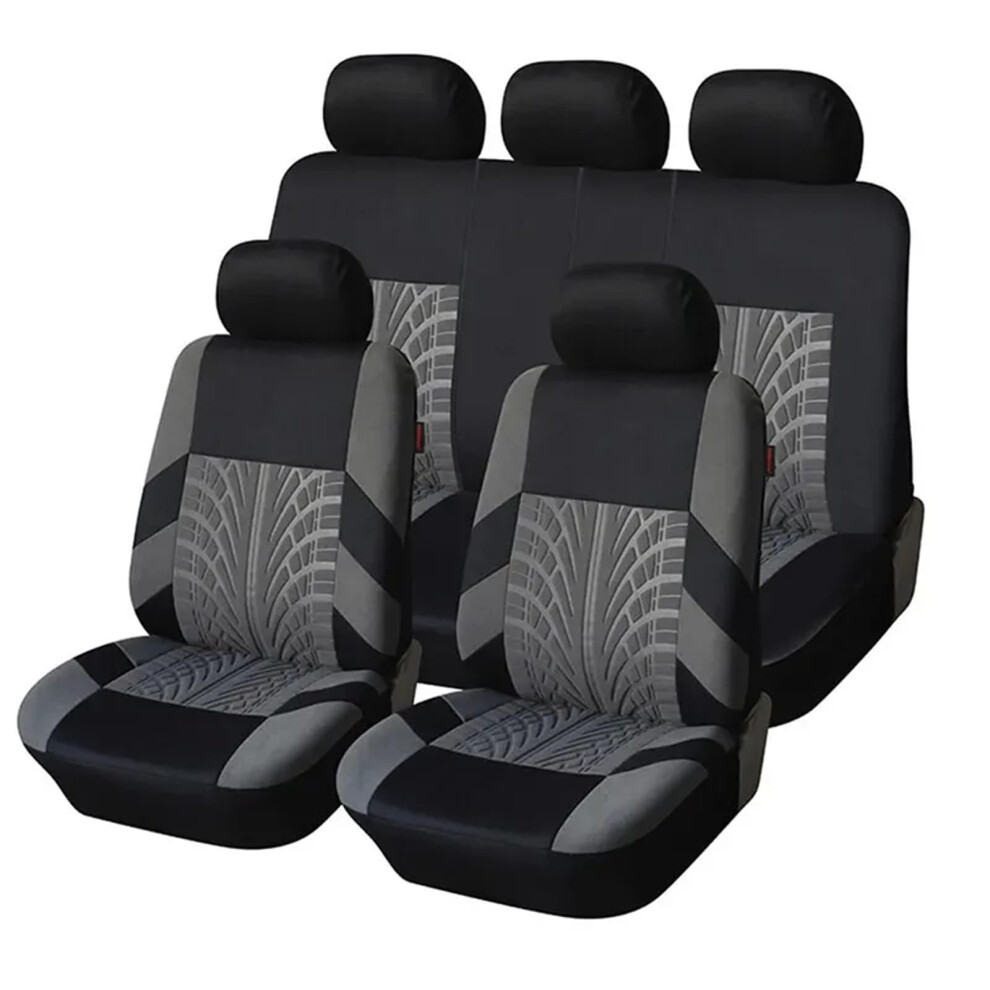 Universal Car Seat Covers Full Set, Breathable Cloth, Front Split Rear Bench For Cars Suvs Vans 9189345365393