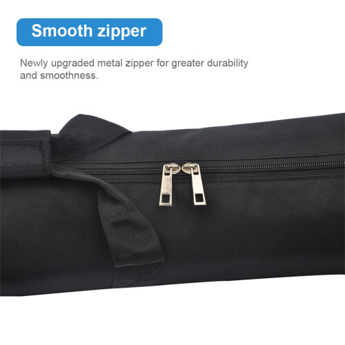 Estojo de transporte para tripé, resistente e impermeável, com zíper duplo e interior acolchoado com espuma, ideal para tripés de iluminação e 2