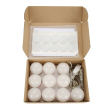Luces LED para espejo de maquillaje, luminarias de tocador con 3 colores ajustables y brillo regulable, diseño con carga USB, luces suaves y