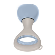 Dog Poop Scoop, Easy to Rinse, Portable Dog Poo Scoop, Zigzag Notches, Comfortable Handle with Hanging Buckle for Pets (Blue)