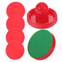 2 pieces plastic hockey pushers with pucks table game accessories for durable hockey player experiences and family interaction