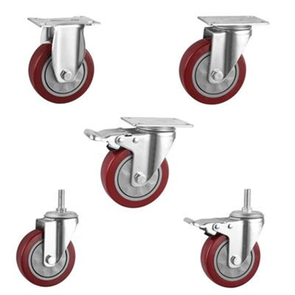 4Pcs 5 Inch Furniture Casters Wheels Singleaxis Swivel Caster Wheels Roller Wheel For Furniture 4 Pack 9426802638165