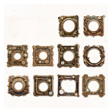 Decorative Scrapbook 10 Pieces Hollow Frame Material Paper for DIY, Collage, Art, Craft Supplies