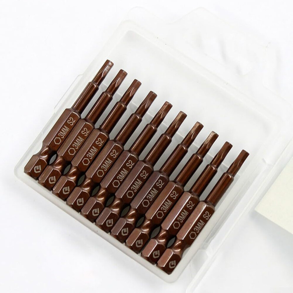Hexagonal Screwdriver Bit 50Mm Length, H3 Model, Hex Shank, Compatible With Drills And Tools 9347817235524