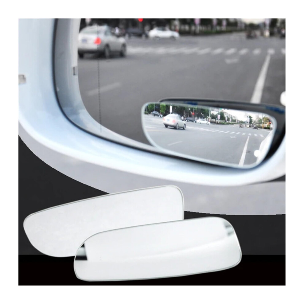 Blind Spot Mirrors 2Piece Square, 360Degree Wideangle Convex Rearview Mirrors For Cars And Motorcycles, Adjustable 9382693750051