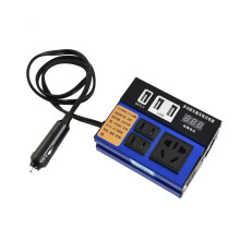 Car Power Inverter 12V 24V to 110V 220V DC to AC Converter with LED Display and 4 Charging Ports