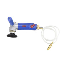 Stone Polishing Machine Water Injection Pneumatic Sander 4Inch Wet Polisher For Marble Quartz Granite Stone 14mm Blue