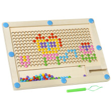 Magnetic pegboard for magnetic doodle board with dot beads Wooden drawing board with magnetic beads Learning toy for toddlers
