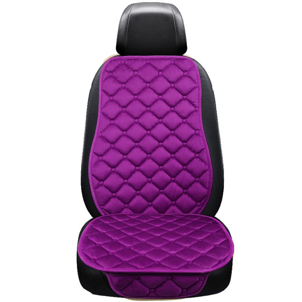 Seat Protector For Car Seat Plush Winter Car Seat Cover With Front Pocket Universal Fit Breathable Nonslip Purple 9382693927620