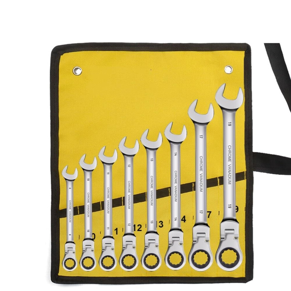 Spanner Set Ratchet Wrench, 622Mm, Flex Head Ratchet Spanners (8 Pcs) 9426802638523