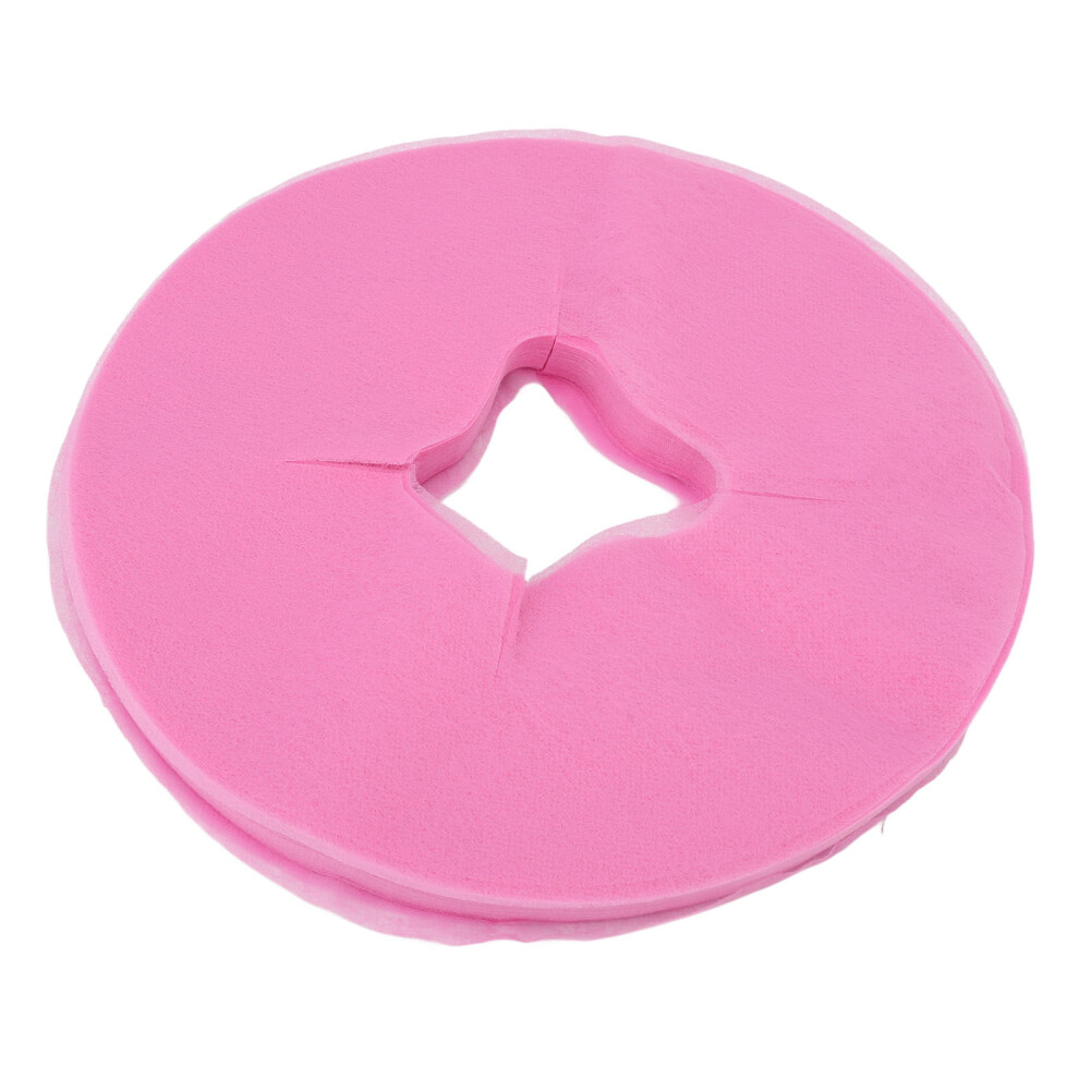 Disposable Face Masks 100Pcs Pink Fabric Hole Design Home & Salon Use