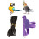 Super Light Purple Bird Harness & Leash, Adjustable, Bite Resistant 9