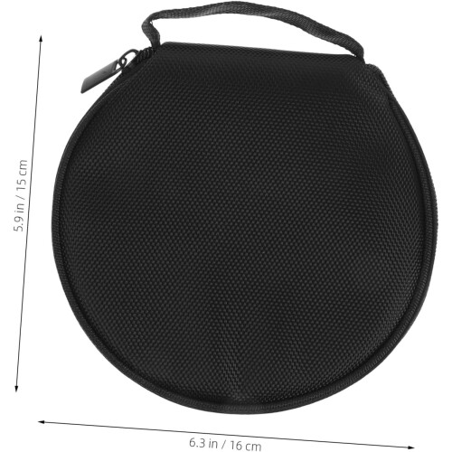 Capacity Round CD Case Oxford Storage Organizer For Car Travel DVD Disc Holder Space Saving Black 1