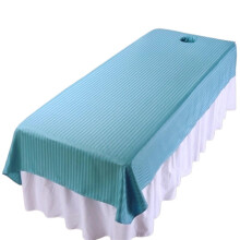 Beauty Massage Table Cover 2Piece Set – Spa Salon Bed Sheet with Face Hole, Massage Table Bedding, Mattress Protector (Blue, 120 x 200 cm)