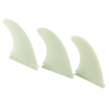 3er Set gelbe PVC-Quad-Tailfin-Boards für Longboard-Surf SUP