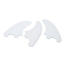 3PCS White PVC Surfboard Fin Replacement for Paddle Board Water Sports